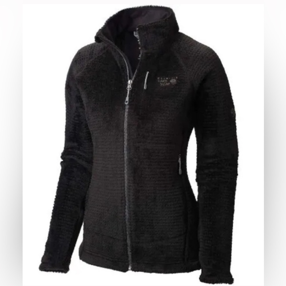 Mountain Hardwear Hoodless Monkey Woman Grid Fleece Jacket Black Size Medium